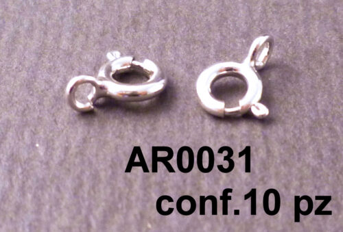 AR0031 CHIUSURA TONDA PER CHARMS G. 0,16 ARGENTO 925